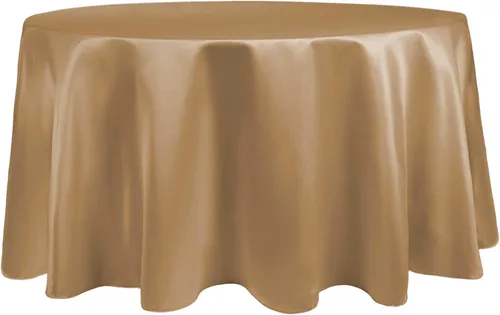 Miniatura 17 de Ultimate Textile Mantel redondo de satén nupcial de 60 pulgadas, se adapta a mesas de menos de 60 pulgadas de diámetro, berenjena morado berenjena
