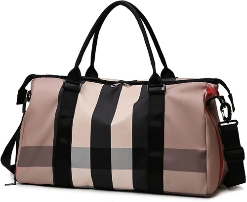 GULRUH Bolsa de gimnasio, bolsas de gimnasio para mujeres y hombres con bolsillo para zapatos, de nailon, grande, a la moda, para viajes,