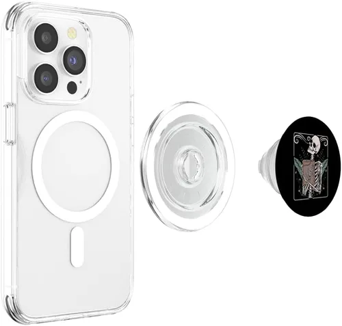 Miniatura 3 de Carta del tarot, esqueleto nu gótico, oculto, bruja, satanismo, PopSockets MagSafe PopGrip para iPhone