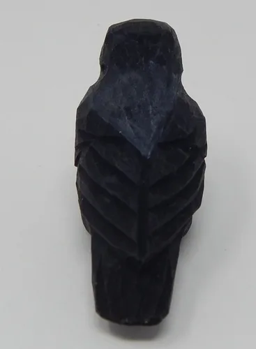 Miniatura 6 de Selsela Figura de cuervo tallada a mano, estatua de cuervo de pájaro negro rave, escultura, escultura, arte en miniatura, decoración de tallado