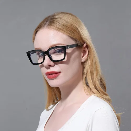 Miniatura 2 de DXYXYO Paquete de 3 lentes de lectura retro de gran tamaño para mujeres y hombres, a la moda, cuadrados, con bloqueo de luz azul, lector de Paquete