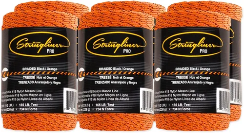 Miniatura 10 de Paquete de contratista de rollo de repuesto trenzado Mason Line de 1,000 pies - Negro/Naranja (paquete de 6) - SL35791CPK, 1000