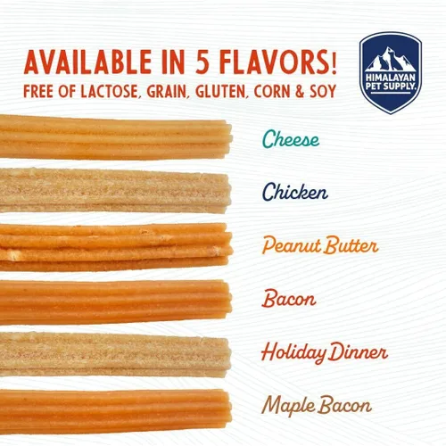 Miniatura 4 de Himalayan Dog Chew Churro de queso de yak para perros, 100% natural, duradero, sin gluten, chucherías saludables y seguras para perros, sin lactosa