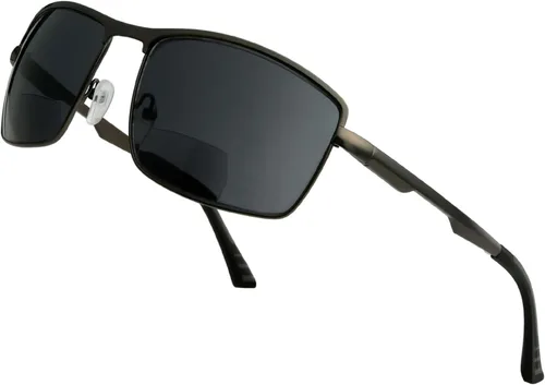 Miniatura 17 de BFOCO Gafas de sol bifocales con bisagras metálicas y sin tornillos para hombre - Sports Bifocal Sunnies (negro brillante) +1.00