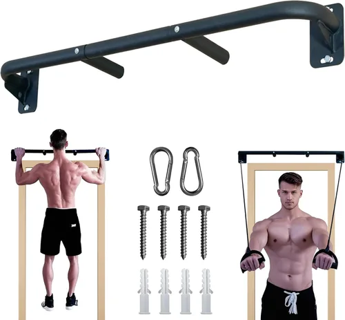 Miniatura 9 de Fitarc Barra de dominadas de montaje en viga, soporte de techo para vigas, construcción de acero resistente, equipo de entrenamiento de gimnasio