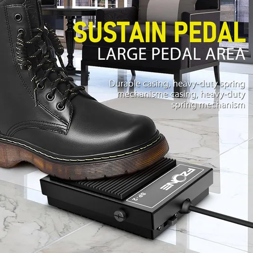 Miniatura 4 de Pedal de resonancia compacto FZONE para teclados, pianos digitales, sintetizadores, módulos de tono, máquinas de tambor, todo metal, diseño pesado