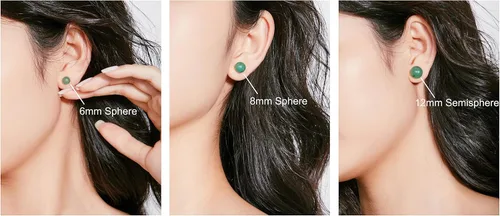 Miniatura 6 de Aretes de jade para mujer, hipoalergénicos, hechos a mano, joyería de jade verde real para mujeres y hombres, regalo para aniversario, graduación