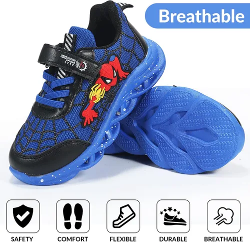 Miniatura 2 de Zapatillas iluminadas LED de dibujos animados para deportes al aire libre y correr con diseño transpirable