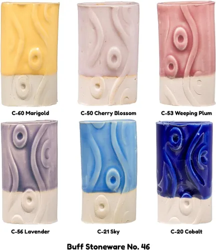 Miniatura 5 de AMACO Celadon High Fire - Esmalte transparente brillante de 12 pintas, 12 colores surtidos, 100% cono mezclable 5-6 (C) esmaltes de cerámica líquida