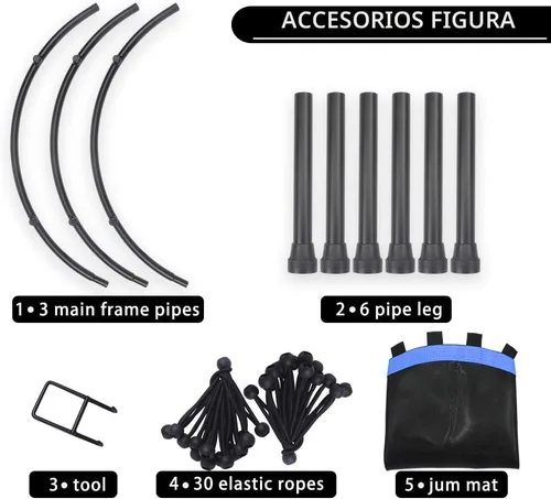 Miniatura 6 de Newan Mini trampolín silencioso de 40 a 48 pulgadas, trampolín de fitness, bungee rebote, entrenamiento cardiovascular, entrenamiento para adultos