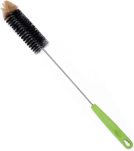 Cepillo largo para botellas, cepillos limpiadores flexibles de 17 pulgadas para limpiar botellas de cerveza para el cuello, vino, biberones, Negro/1