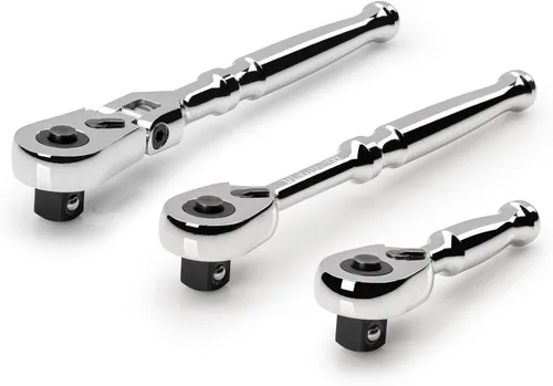 Miniatura 8 de TEKTON Trinquete de transmisión de 3/8 pulgadas x 6 pulgadas con cabezal flexible de liberación no rápida de cuerpo pequeño SRH21506