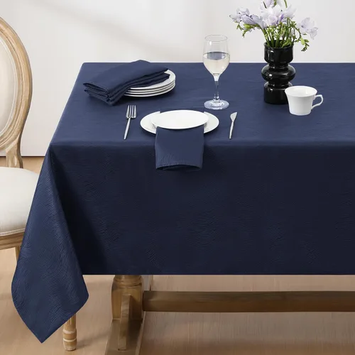 Miniatura 21 de Softalker - Mantel jacquard rectangular, diseño en espiral, resistente al agua y a las manchas, antiarrugas, tela de mesa pesada y libre de arrugas