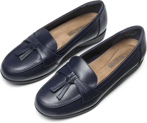 Miniatura 4 de DREAM PAIRS Mocasines cómodos y elegantes para mujer, zapatos de trabajo casuales de negocios, oficina, soporte de arco de piel sintética, punta