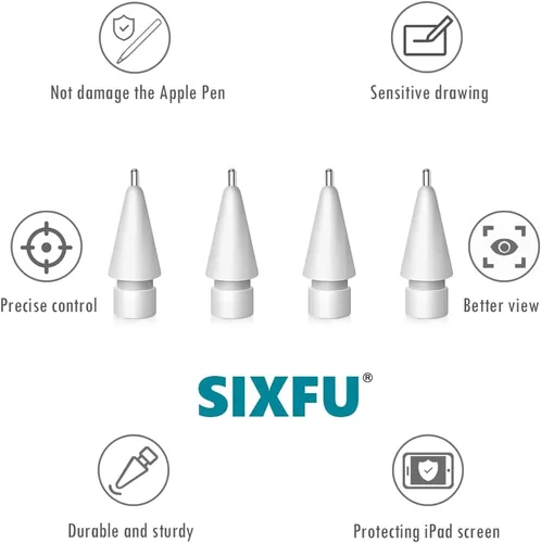 Miniatura 4 de SIXFU Sturdy Long Metal Tips Compatible with Apple Pencil Tip, Durable Tips Compatible with Apple Pencil Pro/USB-C/ 1st/ 2nd Generation, Accessories