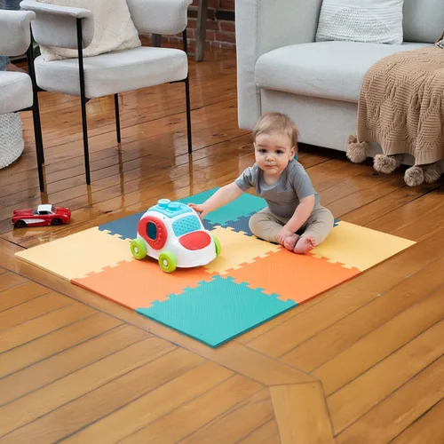 Miniatura 12 de MioTetto Tapete de juego para bebé, baldosas de espuma suave para el suelo para niños. Baldosas de espuma entrelazadas ajustables, se adapta a