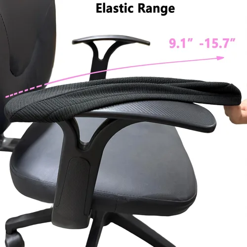 Miniatura 2 de Melaluxe Fundas para reposabrazos de silla de oficina, elásticas, extraíbles y lavables, fundas elásticas para reposabrazos de silla de escritorio