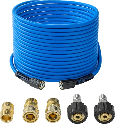 Miniatura 9 de FIXFANS Manguera de lavado a presión – Manguera de extensión de lavadora de alta potencia de 1/4 pulgadas x 50 pies – Manguera de alta presión