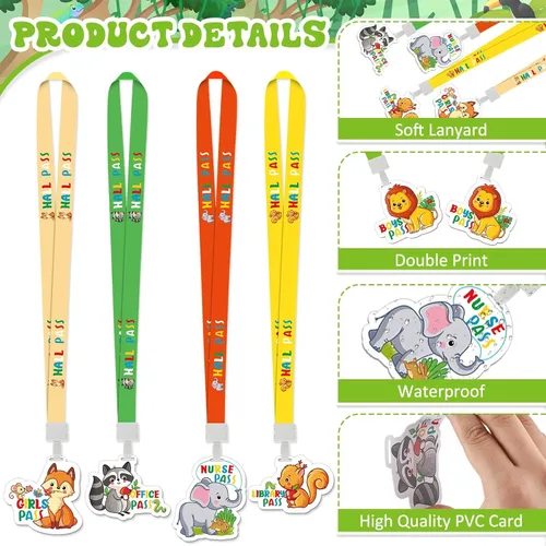 Miniatura 3 de Ctosree Juego de 8 cordones de PVC irrompibles para pasillos y pases escolares, suministros escolares, suministros para profesores, para aula