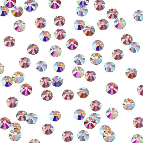 Miniatura 2 de SS20 AB Crystal Diamond Rhinestones Flat Back Round Rhinestones Cristales iridiscentes Redondas Perlas de Cristal Plano Trasero (2000 piezas)