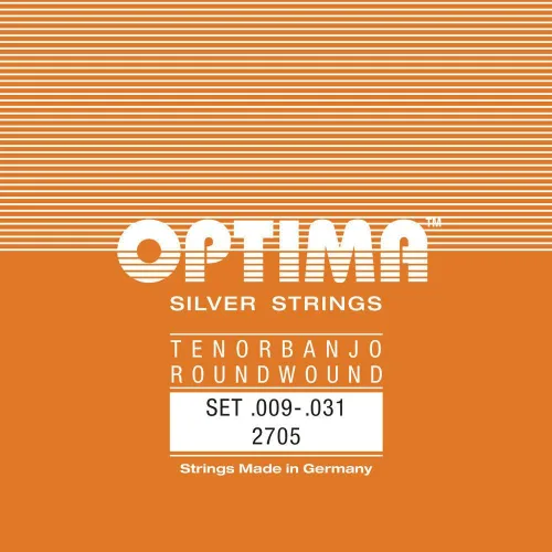 Optima 2703K Cuerdas Tenor Banjo PLATA, extremo de bola g-3