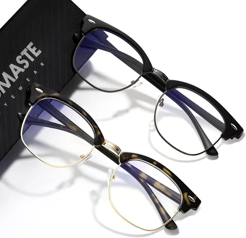 Miniatura 50 de Gafas de Luz Azul para Mujer/Hombre Gafas de Computadora de Luz Azul para Mujeres/Hombres A04-cristal marco plateado