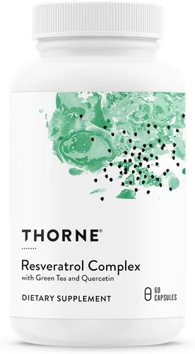 THORNE - Complejo de Resveratrol (anteriormente PolyResveratrol-SR) - Apoya el Envejecimiento Saludable* - Suplemento de Trans-Resveratrol con Té