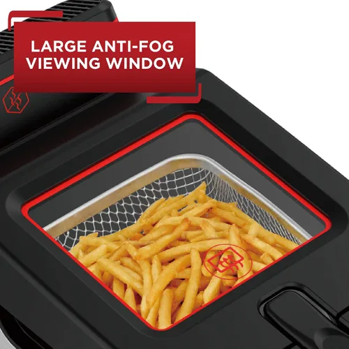 Miniatura 4 de T-fal Mini freidora, freidora de acero inoxidable con canasta, 1 litro, control de temperatura versátil, 900 vatios, control de temperatura, fácil