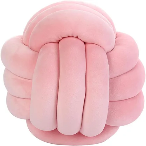 Miniatura 23 de Almohada redonda de nudo para decoración de habitación de niños, juguetes de peluche para aliviar el estrés (menta, 11 pulgadas/11.0 in)