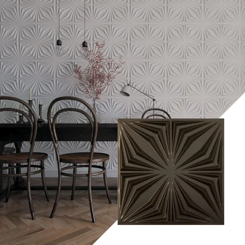 Miniatura 39 de Ekena Millwork WP20X20AHWH 19 5/8 pulgadas de ancho x 19 5/8 pulgadas de alto Asher EnduraWall Decorativo 3D Panel de pared cubre 2.67 pies cuadrados