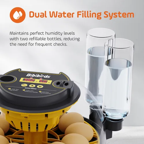 Miniatura 3 de Incubadoras para incubar huevos con giro automático de huevos y pantalla de humedad, control de temperatura, llenado automático de agua, vela