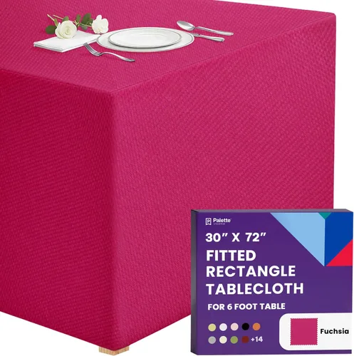 Miniatura 19 de Gee Di Moda - Mantel rectangular a medida en poliéster lavable para mesa de 4 pies, ideal para mesa de bufé, fiestas, cenas, bodas, vacaciones