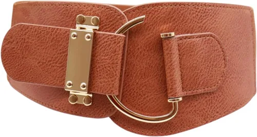 Miniatura 79 de TFJ - Cinturón ancho de moda para mujer, cintura alta, hebilla de gancho de metal dorado, talla XS, S, M, L, XL