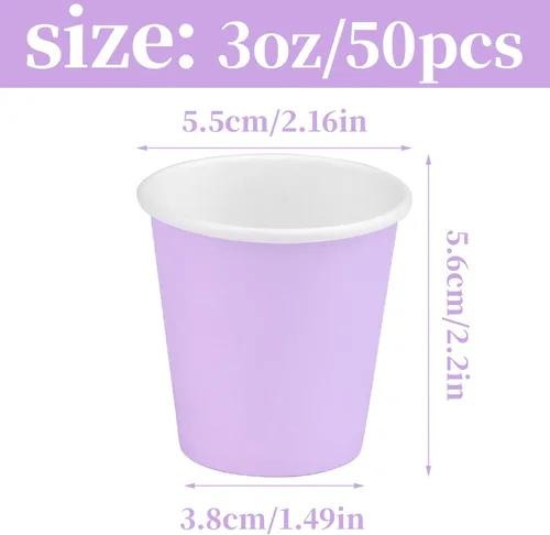 Miniatura 2 de 50 Paquetes Vasos de Papel Desechables de 3 oz, Vasos de Baño Vasos de Papel Pequeños, Vaso para Enjuague Bucal Taza de Espresso para Fiestas, Baño