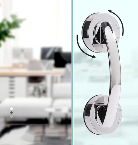 Miniatura 2 de WANLIAN - Potente manija de puerta de espejo de cristal con ventosa, pasamanos de pared con ventosa para refrigerador, cajón de nevera, manija