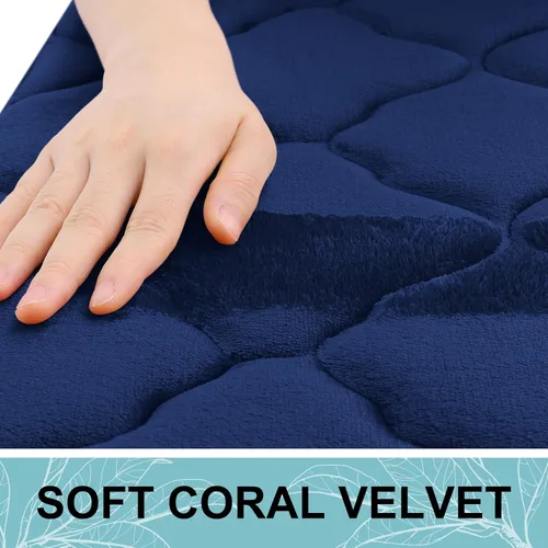 Miniatura 2 de OLANLY Alfombra de baño de espuma viscoelástica de 47 x 17 pulgadas, ultra suave y absorbente, antideslizante, cómoda, lavable a máquina, para suelo