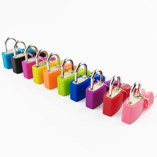 Miniatura 4 de TIHOOD 10 cerraduras de equipaje con llaves, candados de equipaje pequeños, candados de maleta, candado con llave de metal para gimnasio escolar
