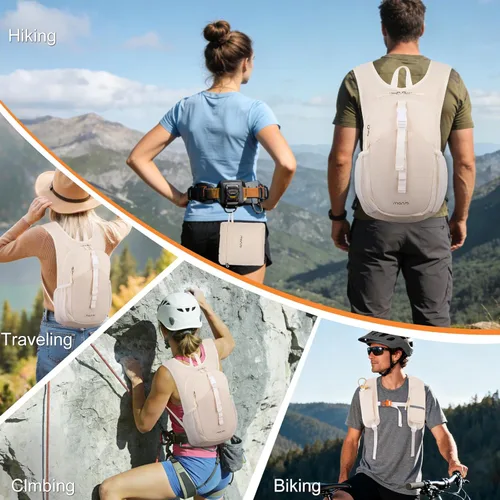 Miniatura 6 de MOSISO Mochila pequeña de senderismo de 10 L para mujeres y hombres, mochila plegable e informal ligera con bolsillo frontal de acceso rápido