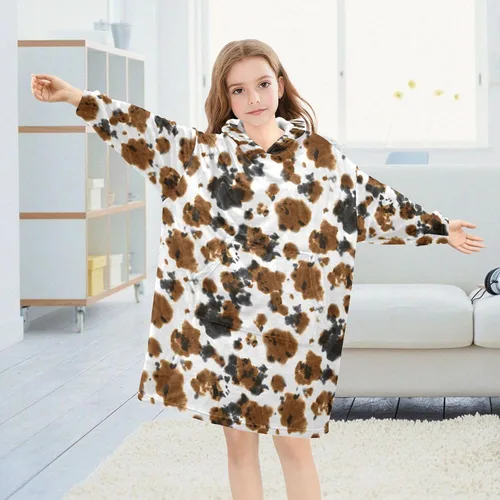 Miniatura 4 de Mantas portátiles para niños, súper suaves, cálidas y acogedoras, sudadera con capucha de gran tamaño, regalos para niños de 3 a 14 años, niñas
