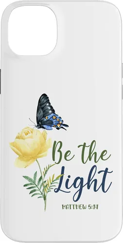 Miniatura 15 de Bible Verse Butterfly Flower Be The Light Matthew 5:14 Case for iPhone 16