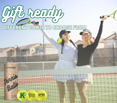 Miniatura 6 de Regalos de tenis, pelota de tenis personalizada, juego de 3 pelotas de tenis únicas con paquete de regalo, perfecto para compañeros