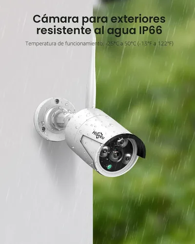 Miniatura 9 de Hiseeu Sistema de Cámara de Seguridad WiFi Pro de 100 pies, Kit NVR 4K de 16CH, Sistema de Cámara de Seguridad CCTV Doméstica de 5MP con Cable