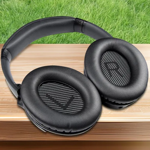 Miniatura 8 de SoloWIT Almohadillas de repuesto para auriculares Bose QuietComfort 35 (QC35) y Quiet Comfort 35 II (QC35 ii), almohadillas con cuero más suave