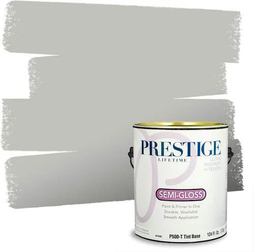 Miniatura 190 de PRESTIGE Paints - Pintura interior e imprimación en uno, 1 galón, cáscara de huevo, pimienta envejecida