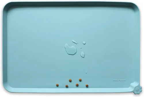 Miniatura 38 de Hoki Found - Bandeja de silicona para comederos de perros y gatos, tapetes impermeables para comida y agua, color cedro oscuro
