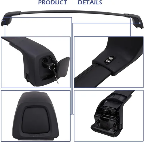 Miniatura 5 de Barras Transversales de Techo Actualizadas Compatibles con Volvo XC40 2018-2025, Barras Cruzadas Cerrables para Equipaje, Accesorios para Carga