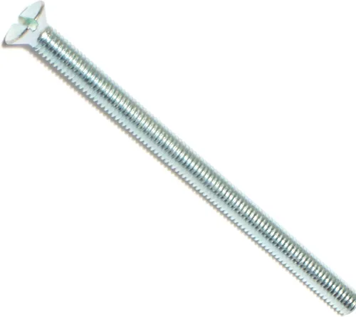 Miniatura 20 de Hard-to-Find Fastener 014973271565 Tornillos de máquina planos ranurados, 0.118 in-0.020 x 0.394 in, pieza-25