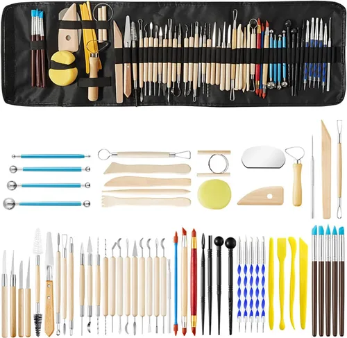 Miniatura 8 de LINPHCEY Juego de 40 herramientas para esculpir arcilla, perfecto para modelado de polímero al aire seco, para principiantes y profesionales, ideal