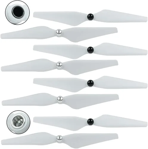 Miniatura 3 de FLYPIG 4 pares 9450 autoapriete Drone Hélices CW/CCW para DJI Phantom 3 Profesional, avanzado, estándar, Phantom 2/2 Vision+/3/FC40/E300 Drone Blanco