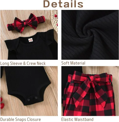 Miniatura 223 de Aalizzwell Conjunto de mameluco acanalado para bebé recién nacido prematuro para otoño e invierno